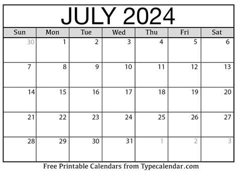 July 2024 Calendar Printable Pdf - Audry Caralie