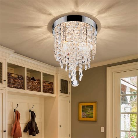 8" 2-Light Roaring Twenties Mini Chandelier w/ Crystal Shade Chrome ...