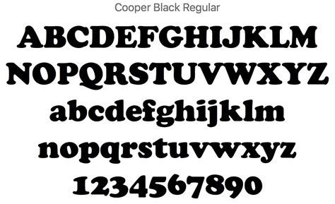 Cooper Black Outline Font