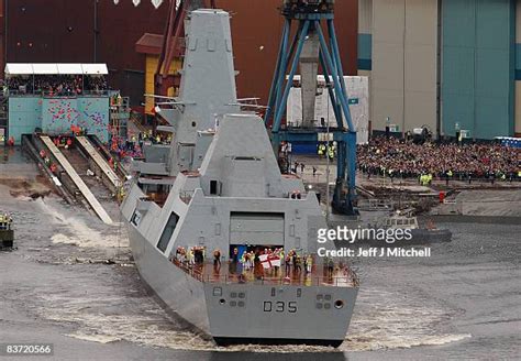 New T45 Destroyer Is Launched At Scottish Shipyard Photos and Premium ...