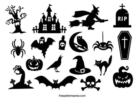 Free Spooky Halloween Vector Silhouettes: Download Designs