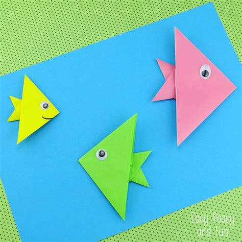 Easy Origami Fish - Origami for Kids - Easy Peasy and Fun