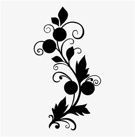 Flower Design Png Black And White | Best Flower Site