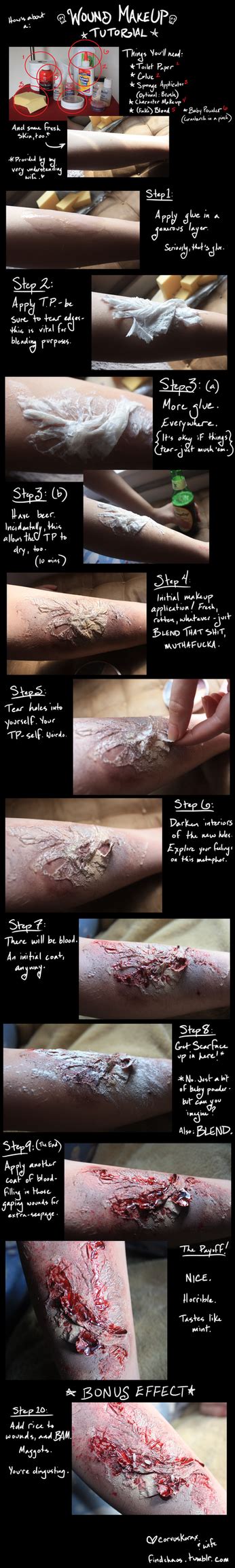 Wound Makeup Tutorial by FindChaos on DeviantArt