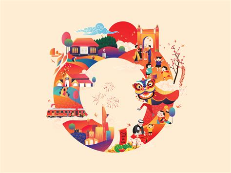 Tet _ A circle tradition of Vietnamese culture 2018 | Graphic design ...