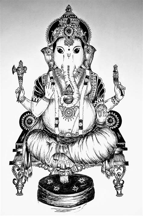 26+ Pencil Art Ganesh Drawing Background