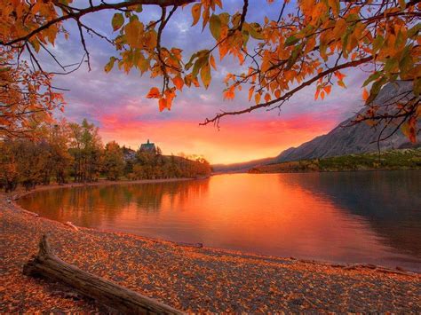 Autumn Lake Sunset Wallpapers - Wallpaper Cave