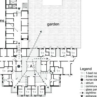 Two wards in Control hospital. The floor layouts are corridor-based ...