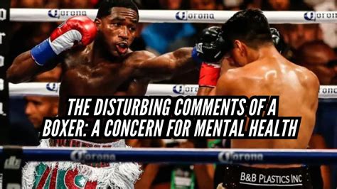 The Disturbing Comments of a Boxer: A Concern for Mental Health - YouTube