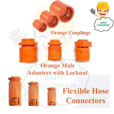 PVC Orange Male Adapter with Locknut Conduit Coupling Flexible Hose ...