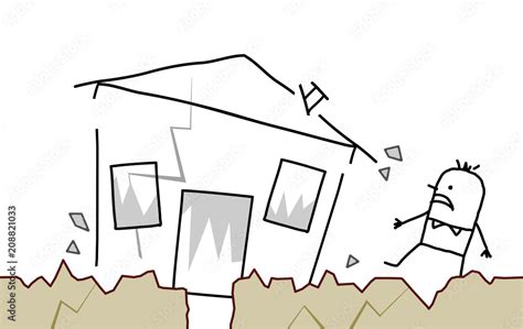 Earthquake Cartoon House