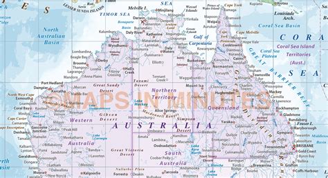 Digital vector map of Australasia region, political with Ocean contours ...