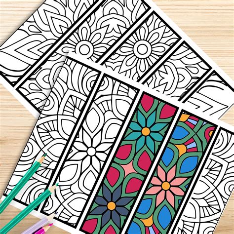 30 Printable Mandala coloring bookmarks Mandala coloring | Etsy