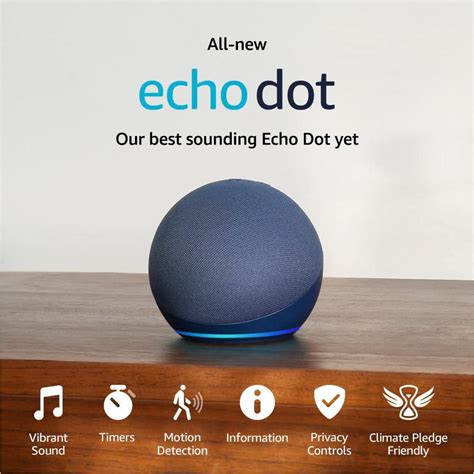 Amazon Echo Dot (5th Gen, 2022 release) Smart speaker with Alexa Deep ...