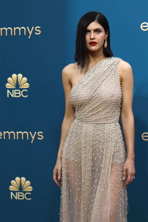 Emmys 2022 Red Carpet: Alexandra Daddario In Dior With Husband Andrew Form