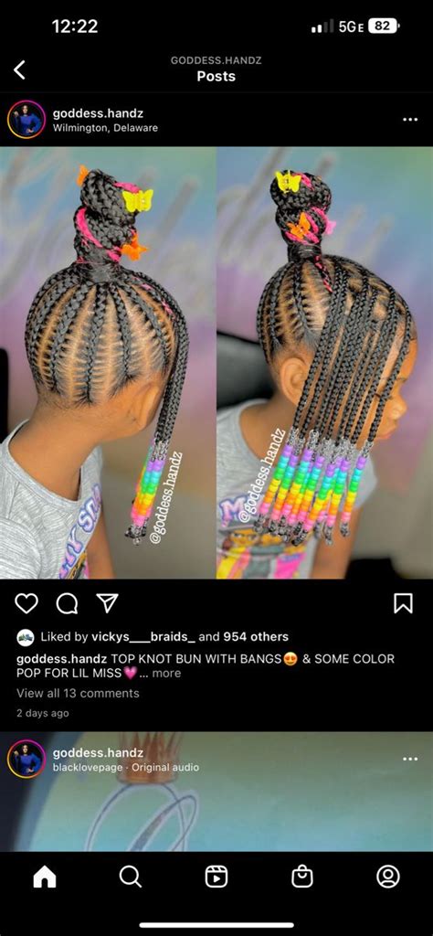 Pin by Kee Moss on Braids | Braided bun hairstyles, Kids hairstyles ...