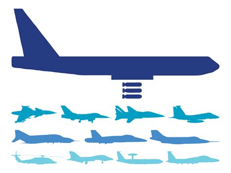 Military Aircraft Set Vector Art & Graphics | freevector.com