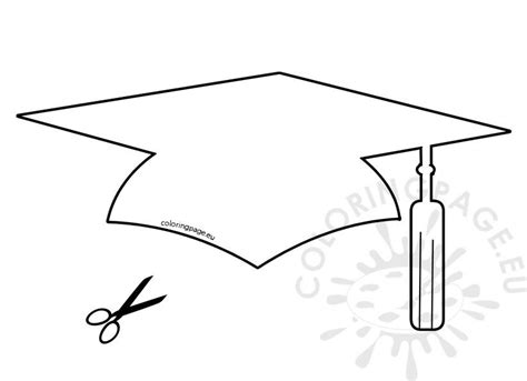 Printable Graduation Cap Coloring Pages