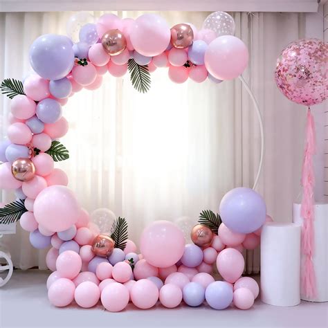 Round Balloon Arch Kit, 59 inch Reusable Round Backdrop Stand Kit with ...