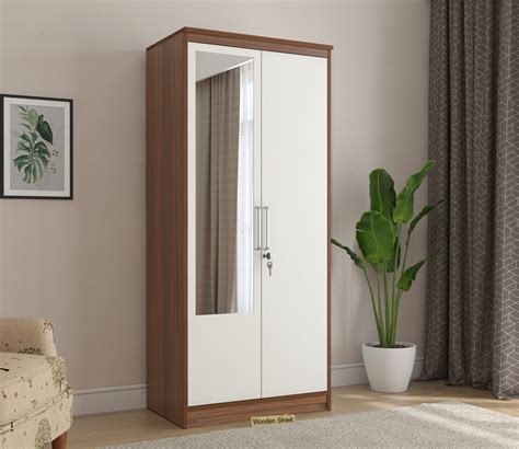 Buy Denver 2 Door Wardrobe with Mirror (Exotic Teak Finish) Online in ...