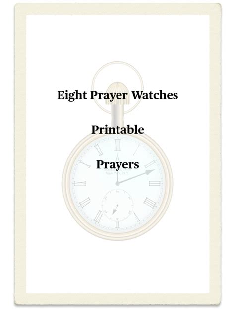 Eight Prayer Watch Printables PDF | PDF | God The Father | Jesus