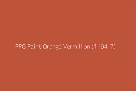 PPG Paint Orange Vermillion (1194-7) Color HEX code