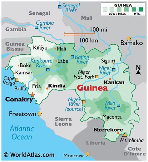 Mapas de Guinea - Atlas del Mundo