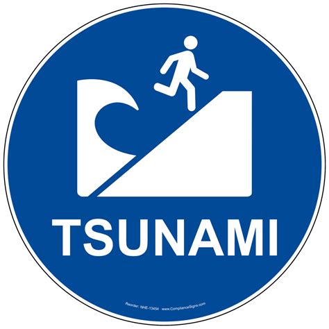 Tsunami Sign NHE-13454 Severe Weather Shelter