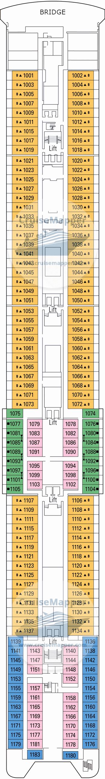 MSC Sinfonia deck 10 plan | CruiseMapper