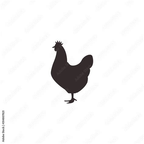 Silhouette Hen Chicken Poultry Farm Logo design Stock Vector | Adobe Stock