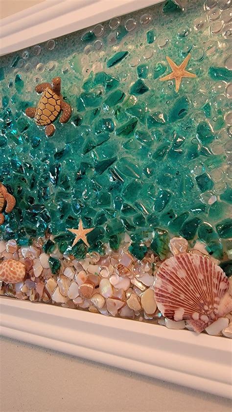 Kit, Do It Yourself DIY Resin Art Kit, Sea Glass Picture, Shell Art ...