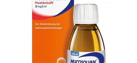 Mucosolvan – cough syrup. Indications and dosage – Healthy Food Near Me