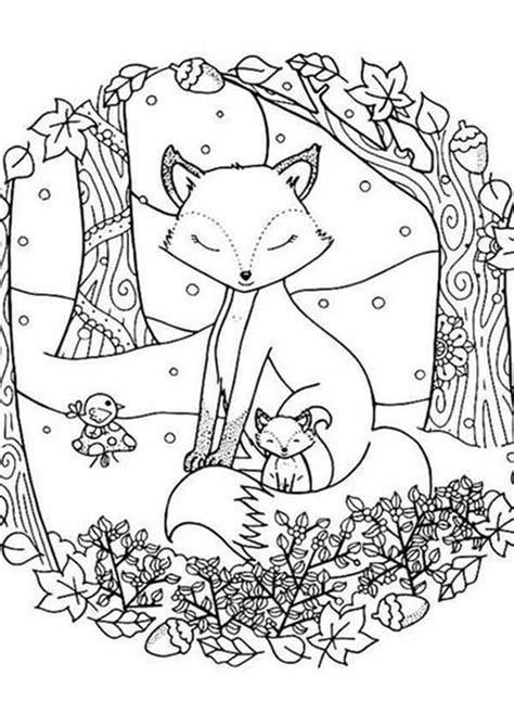 Free & Easy To Print Fox Coloring Pages - Tulamama