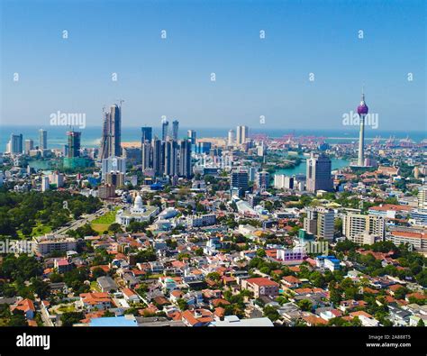 Colombo,Sri Lanka- December 05 2018 ; View of the Colombo city skyline ...