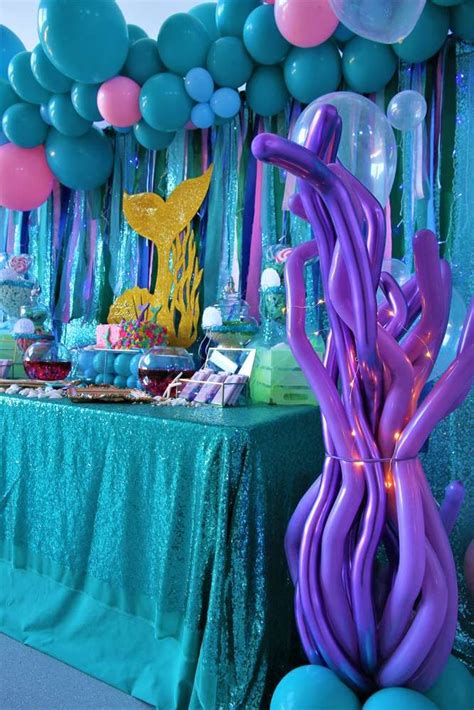 Mermaid Birthday Party Ideas | Photo 1 of 23 | Catch My Party | Mermaid ...