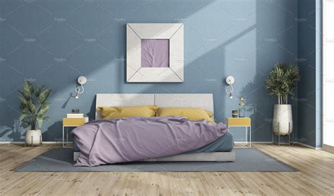 Colorful double bed in a modern room | Architecture Stock Photos ...