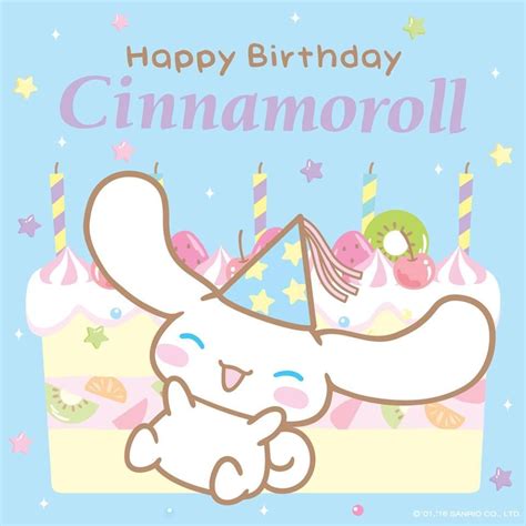 🎉 It's Cinnamoroll's birthday! 🎈🌸 Born on a cloud far up in the sky ...