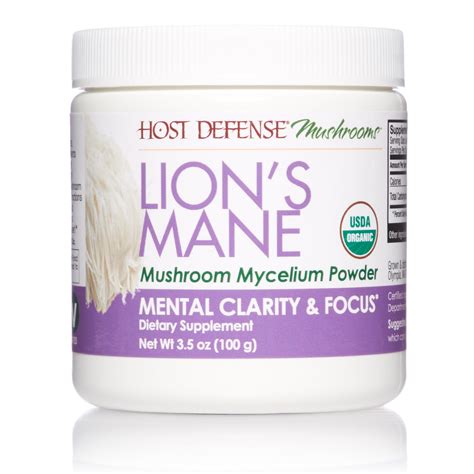 Host Defense, Lion's Mane Mushroom Powder, Supports Mental Clarity ...