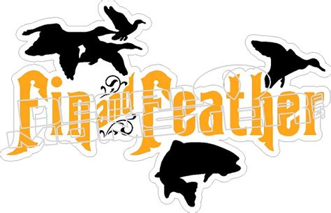 Fin and Feather - Hunting Decal - DecalMonster.com