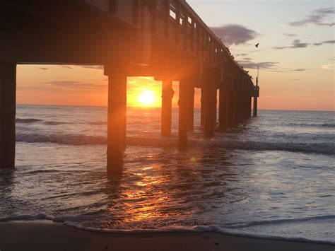 Sunrise at St Augustine Beach Pier 8/19/2020. Photo by me (on my ...