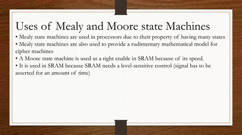 Applications of Mealy & Moore Machine | PPT