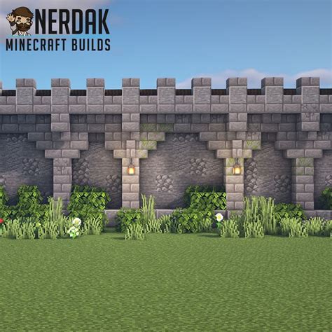 Medieval Stone Wall: Minecraft | Minecraft castle, Minecraft wall ...