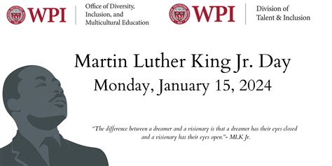 WPI Celebrates Martin Luther King Jr. Day 2024 | Worcester Polytechnic ...