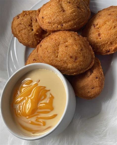 Akara (bean cake) and custard - AfricanFoodies.com