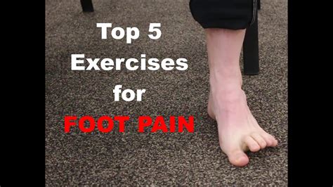 Foot Pain Relief - Top 5 Exercises - YouTube