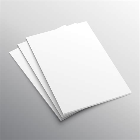 stack of three A4 paper mockup display - Download Free Vector Art ...