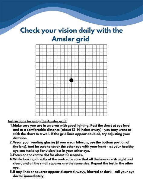 Amsler Grid Chart Printable