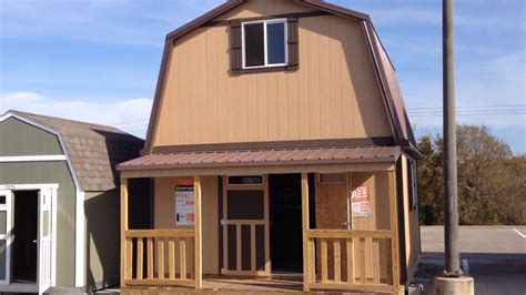 Tuff shed, 16x16 two story barn cabin - YouTube