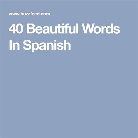 40 Beautiful Words In Spanish | Spanish words, Beautiful words, Words