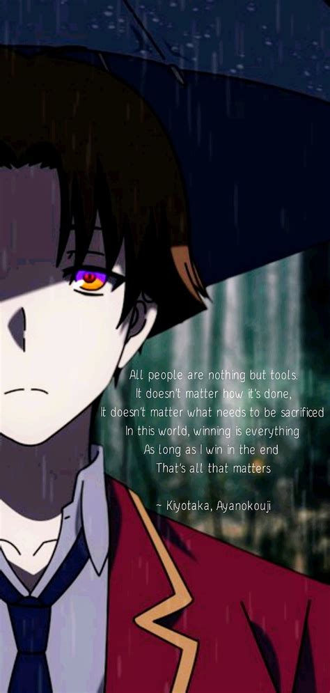 Kiyotaka Ayanokouji, anime, classroom of the elite, quotes, HD phone ...